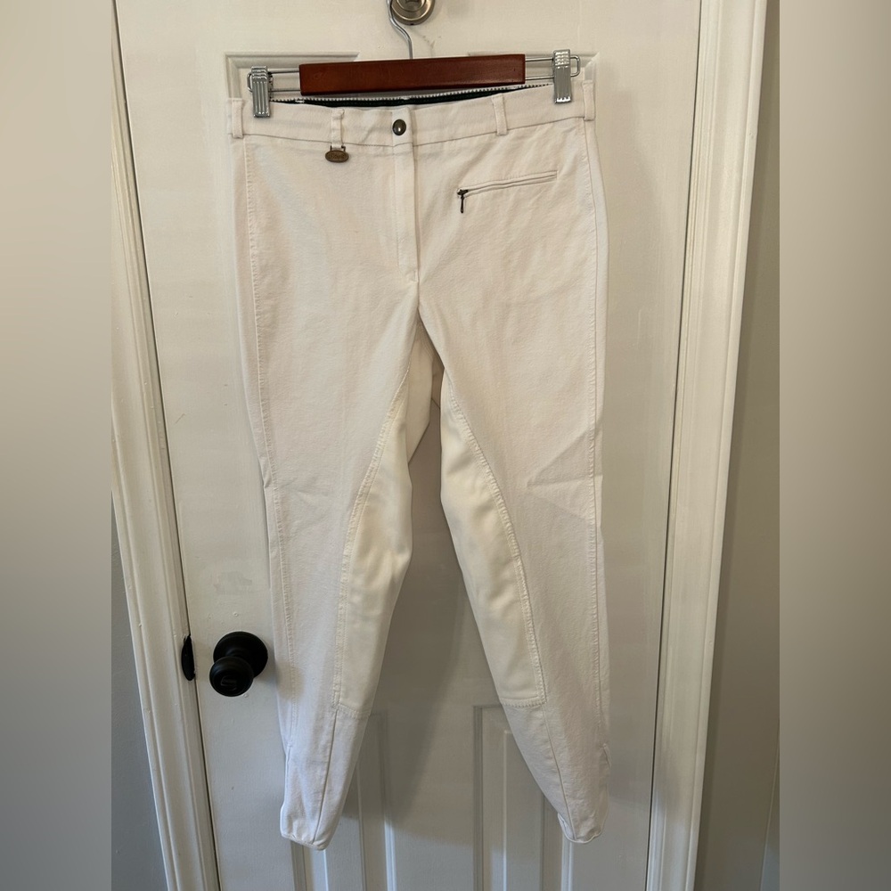 USG Size 30 White Full Seat Riding Breeches
